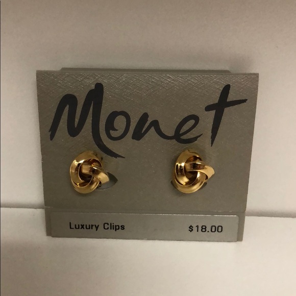 Monet Vintage Clip On Earrings